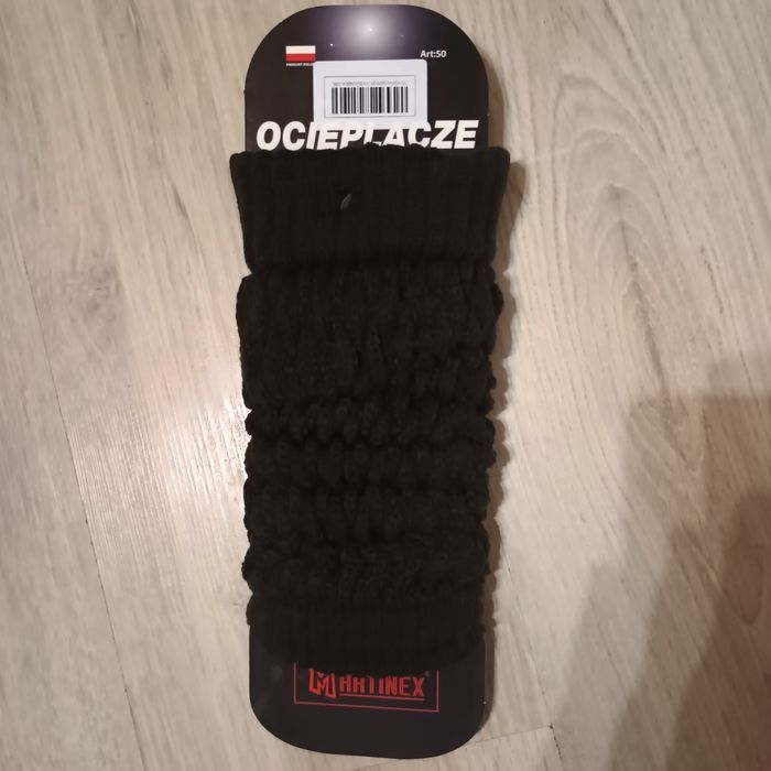 Ocieplacze plecione getry czekoladowe  uni