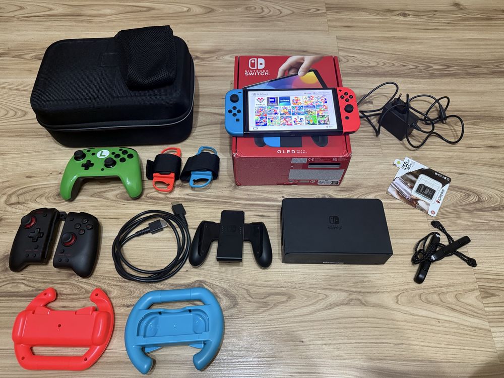 Przerobiona Nintendo Switch Oled 256gb CFW Atmosphere Picofly zestaw