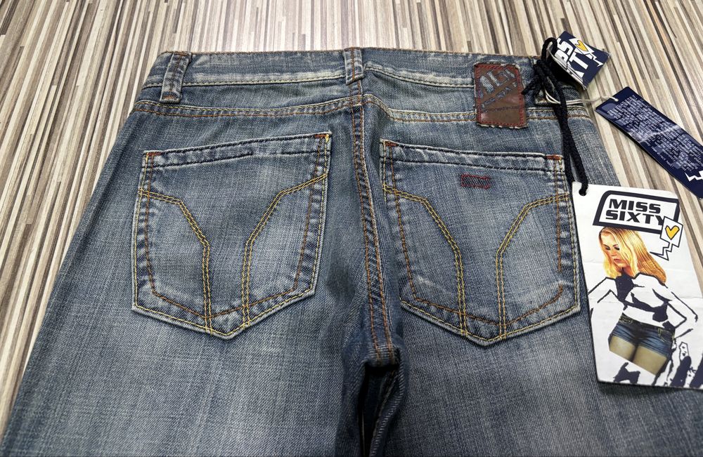 Spodnie damskie jeans roz.25 pas 70 cm Miss Sixty nowe niebieskie