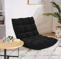 Kanapa Lazy Gaming Sofa 22 x 41,5 cm welur czarny fotel podłogowy