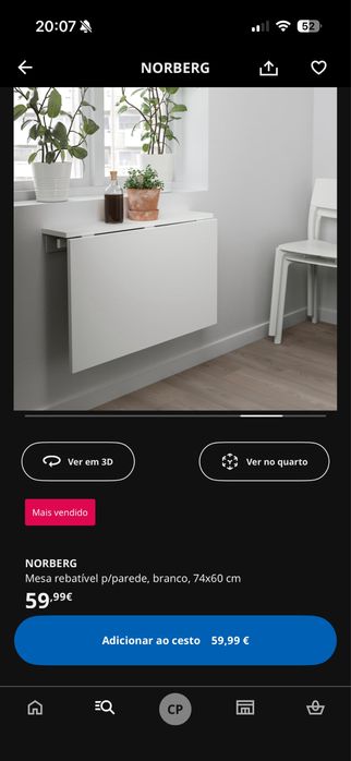 Mesa Dobravel Parede