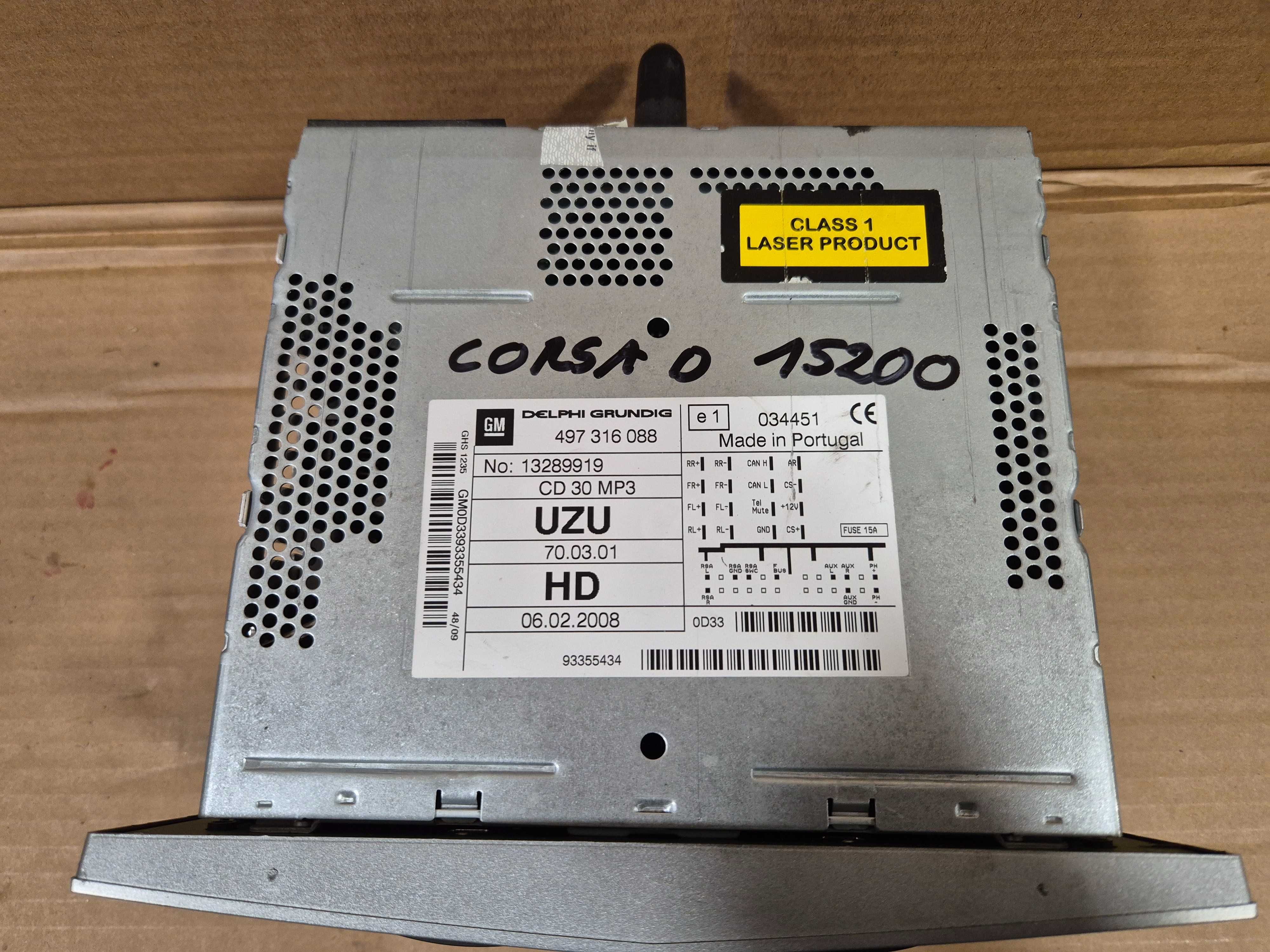Radio samochodowe fabryczne Opel Corsa D 497.316.088 złote srebrne