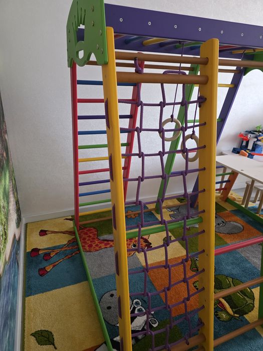 Спортивний комплекс для дому SportBaby Акварелька Plus 1-1 стіл-прибуд