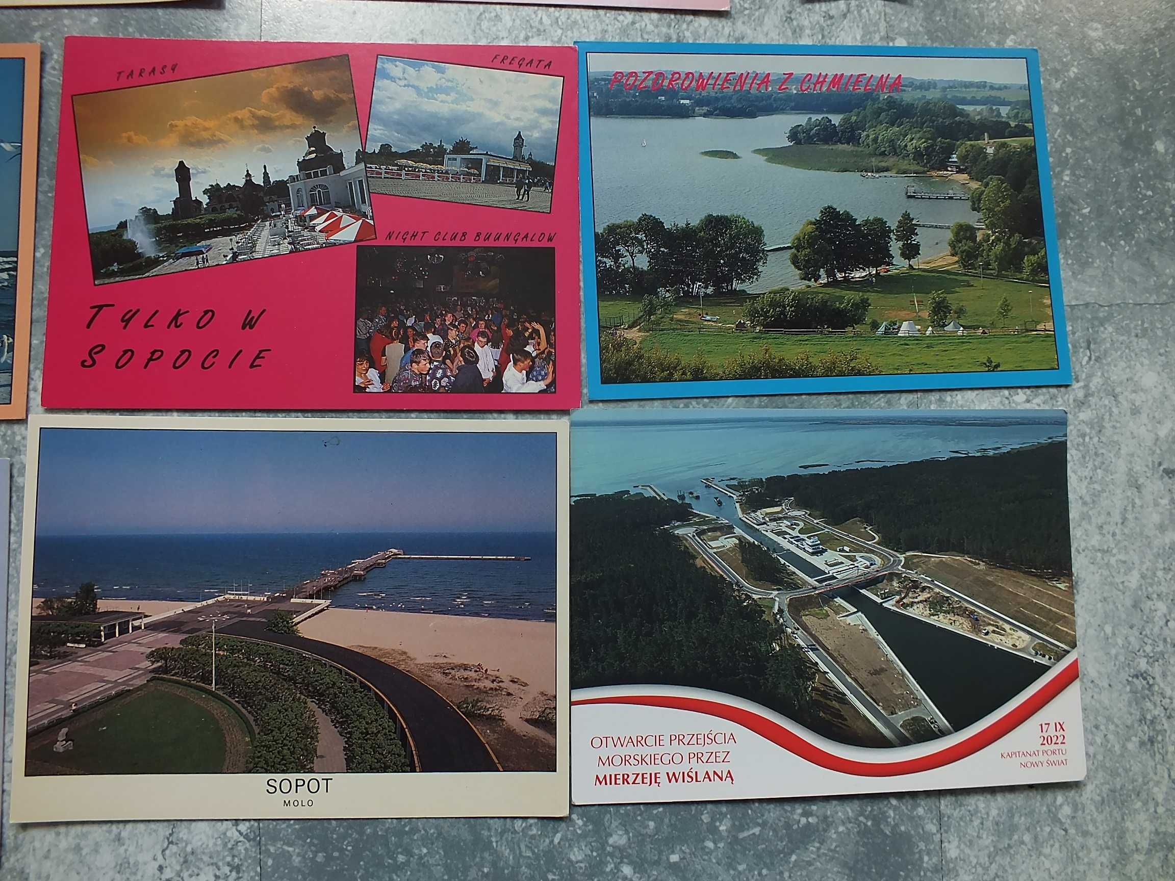 10szt. kartki pocztowe,widokówki SOPOT morze,pocztówki 1994r.,Polska