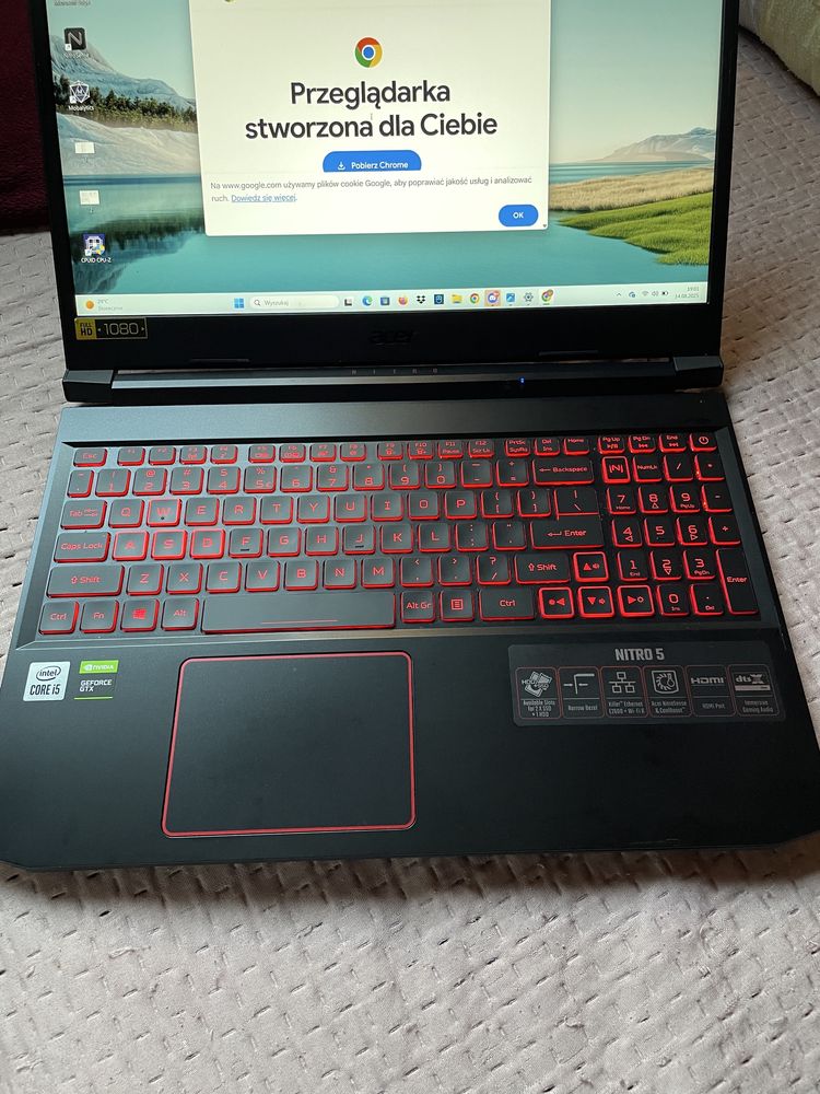 Acer Nitro 5 i5-10300H / GTX 1650 / 16GB RAM / 512GB SSD – jak nowy