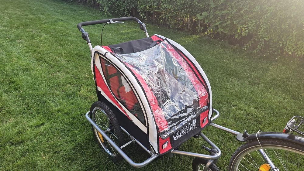 Przyczepka rowerowa z amortyzatorem 2-osobowa.