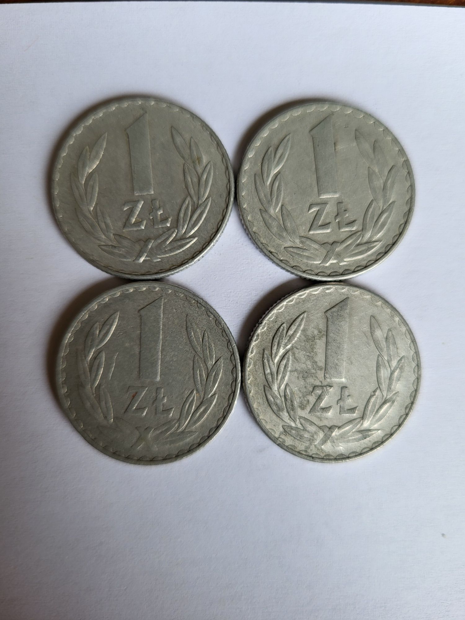 Moneta monety 1 zł z 1975,1976,1977 oraz 1978 roku
