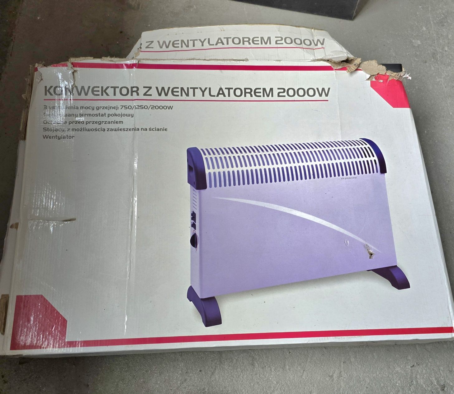 Grzejnik konwektorowy 2000W