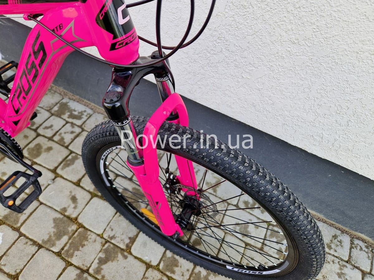 Велосипед з дисковими гальмами Cross 26" Stinger Рама-15" pink