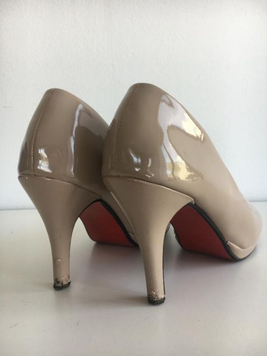 Buty szpilki r 39 nude camel beżowe