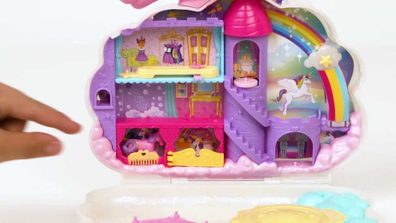 набор Полли Покет Салон красоты единорога Polly pocket