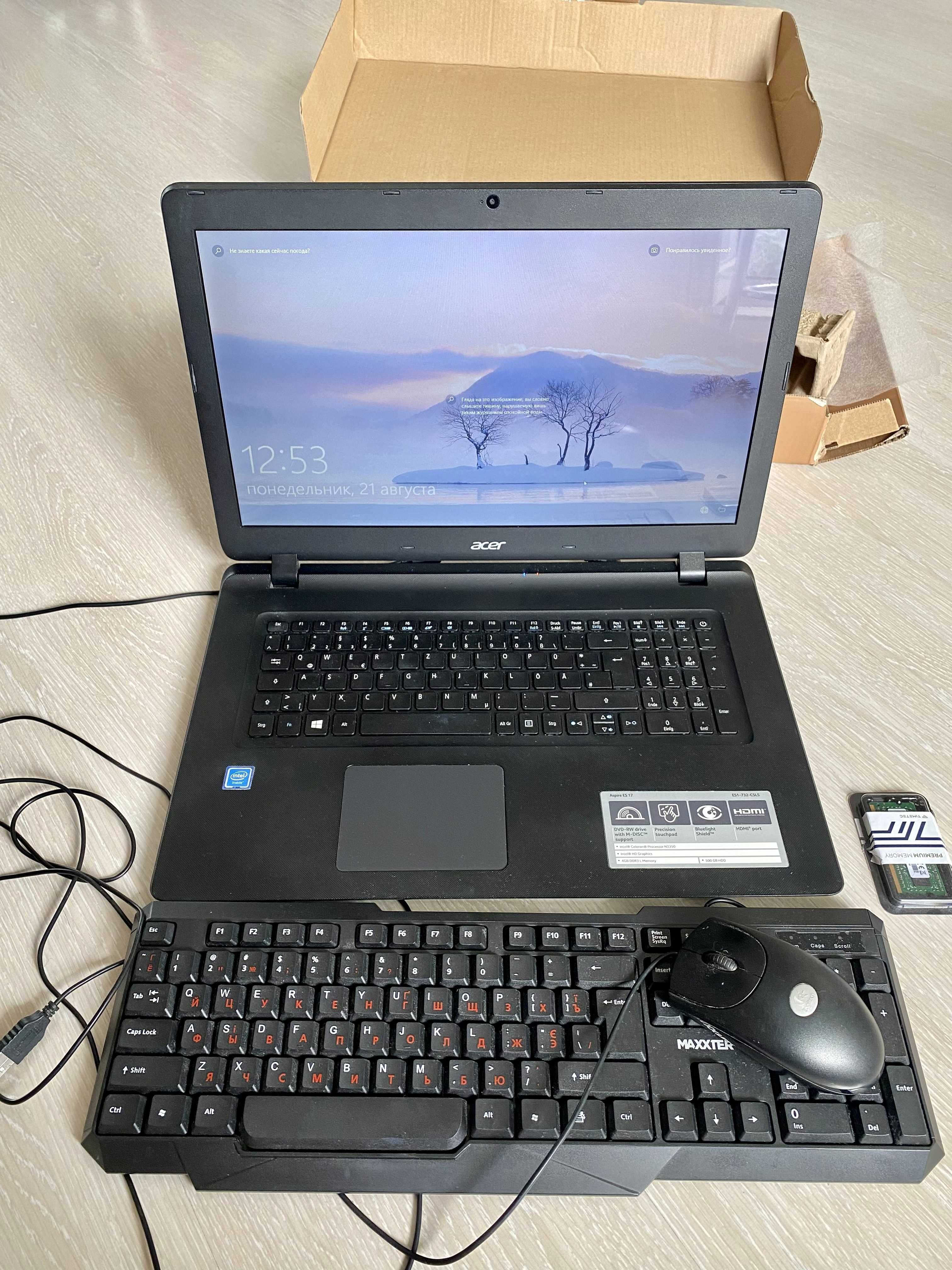 Ноутбук ACER Aspire ES 17 ES1-732