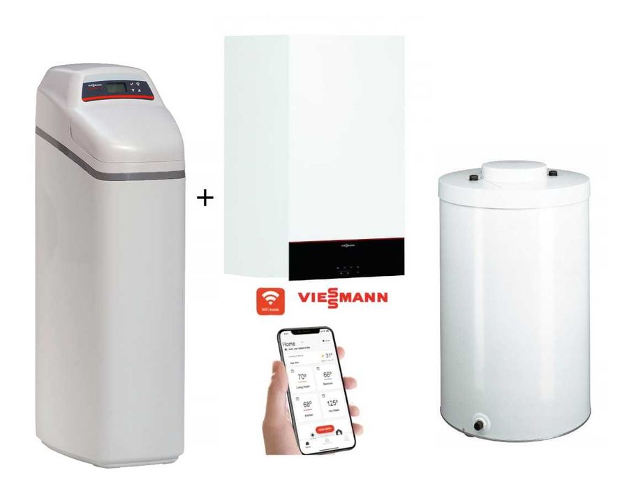 kocioł gazowy Vitodens 100-W 19kW+zasobnik 100l + stacja Aquastilla 25