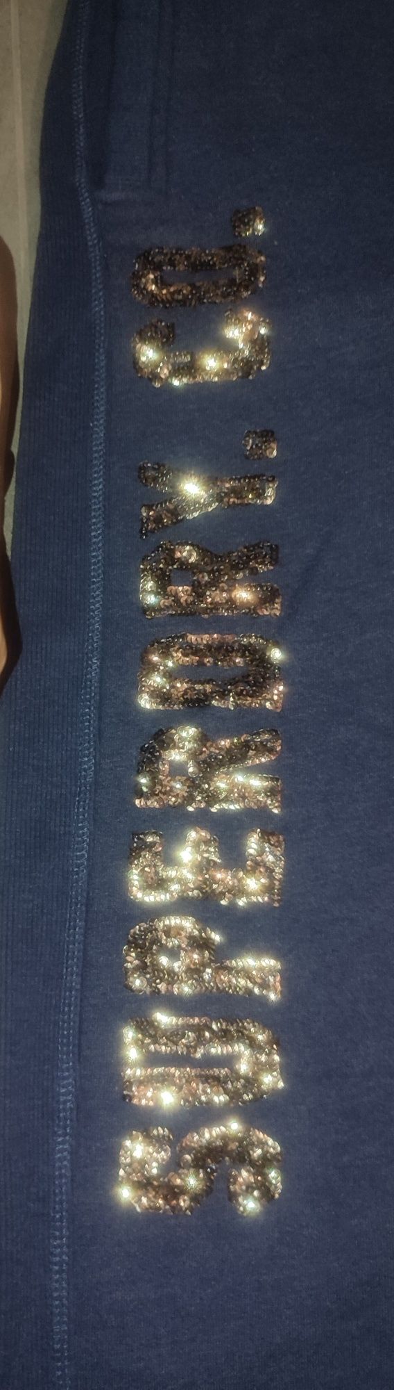 Spodnie Superdry dresy r. S granatowe