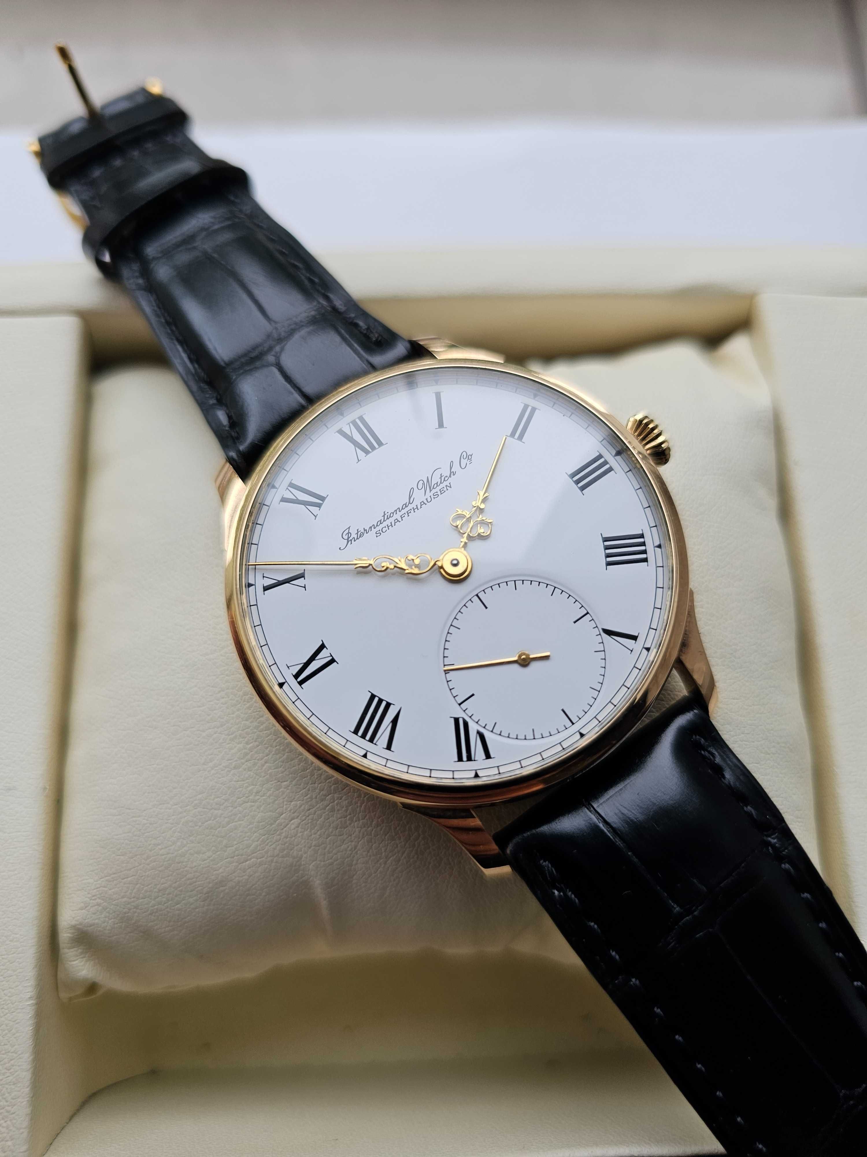 Złoty IWC Schaffhausen lite złoto 14K pasówka