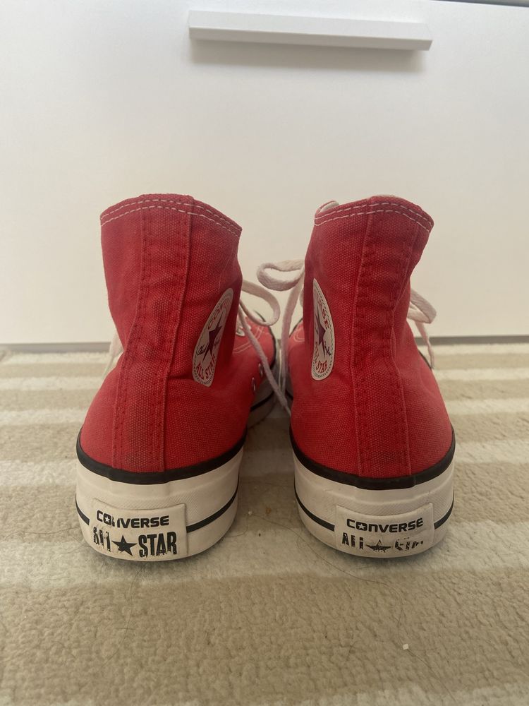 Converse plataforma vermelho