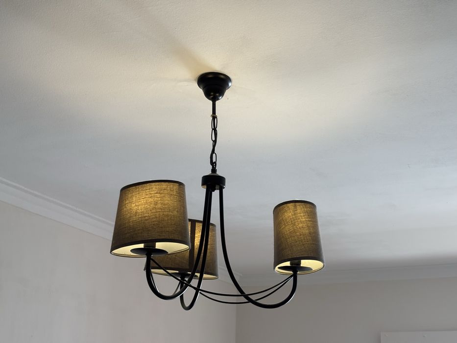 Candeeiro tecto 3 velas