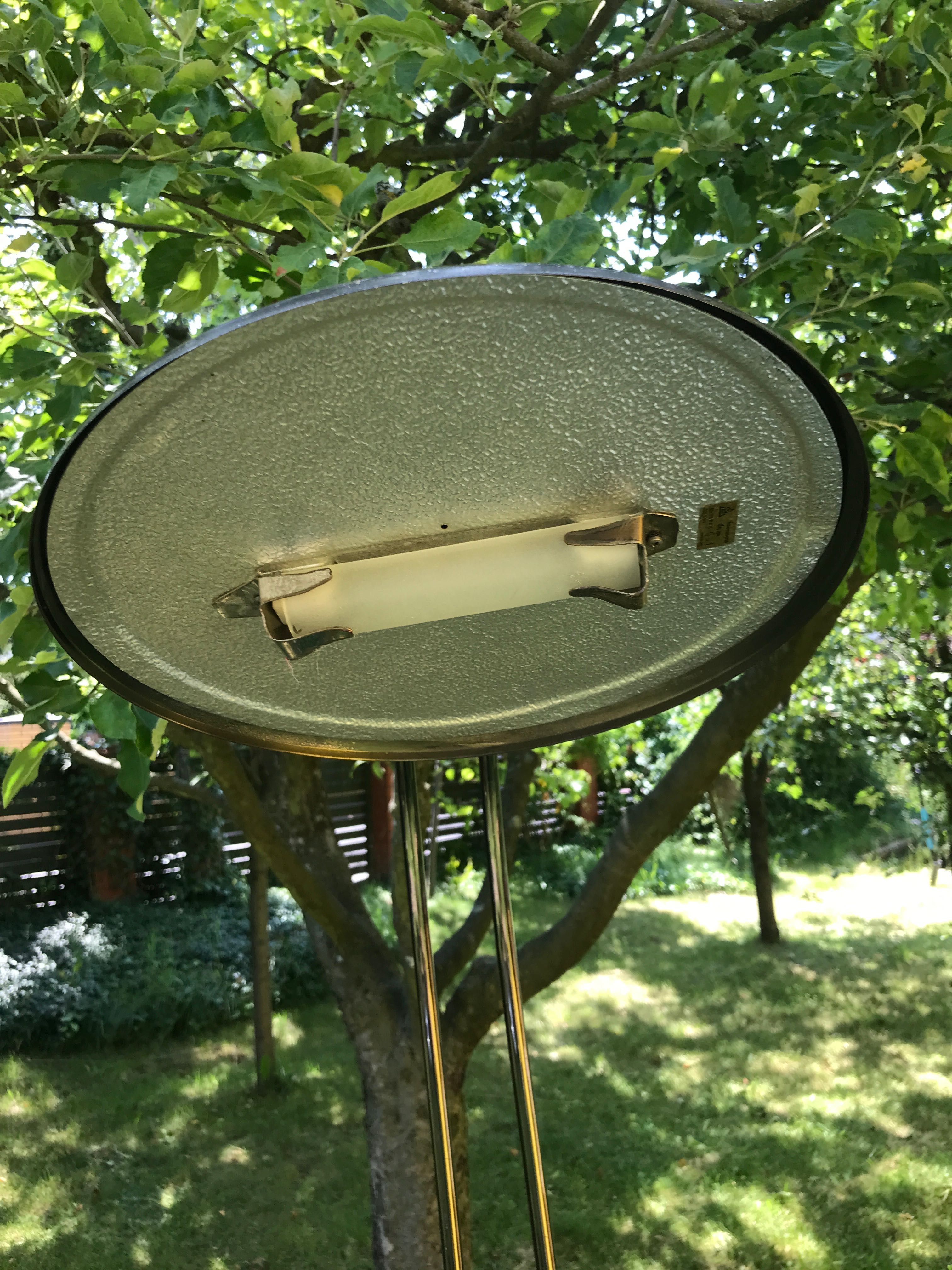 Lampa stojąca wysoka grafitowo-zlota