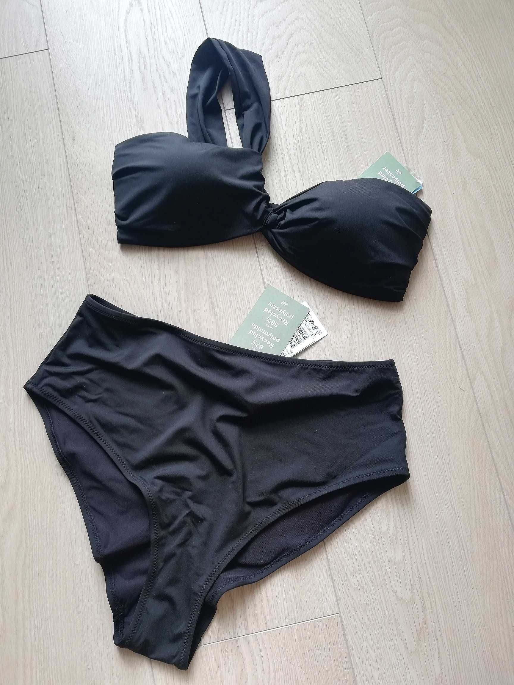 H&M Bikini Strój kąpiel&owy dwuczęściowy Kostium czarny 40L