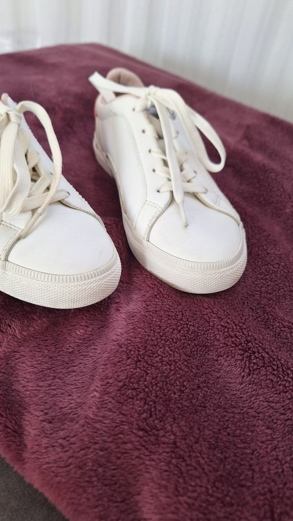 Pepe Jeans Sneakersy biało różowe 36 stan BDB