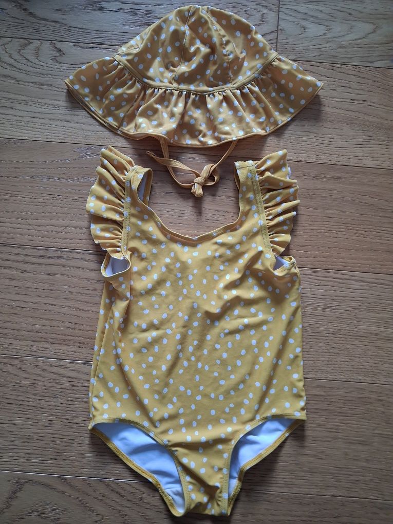 Kostium kąpielowy z kapeluszem  H&M rozm. 98/104