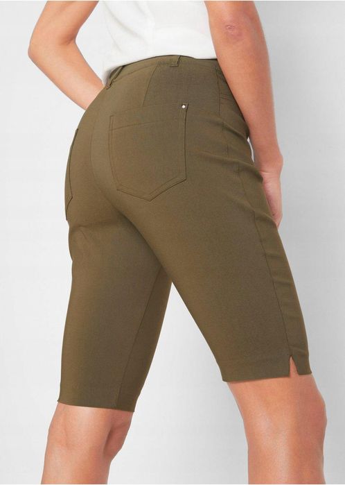 B.P.C krótkie spodenki elastyczne khaki r.38