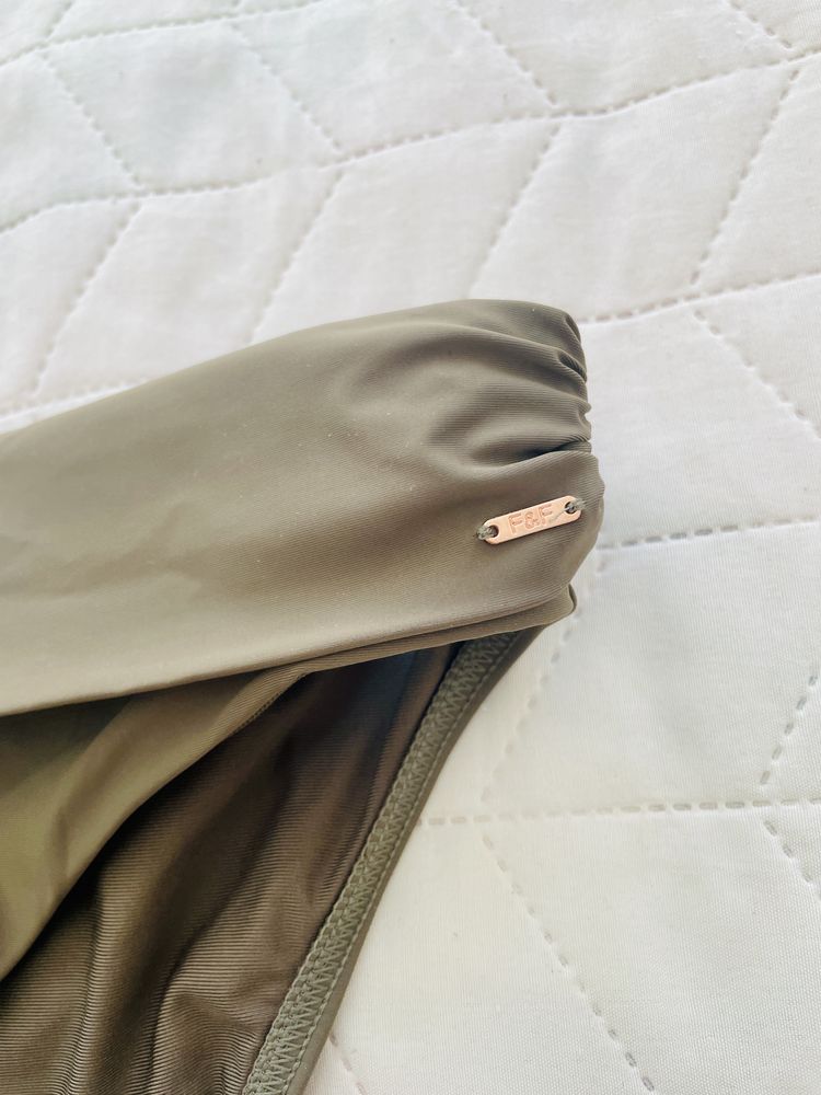 F&F kostium strój kapielowy dwuczęściowy khaki L 40 75C  Push-up nowy