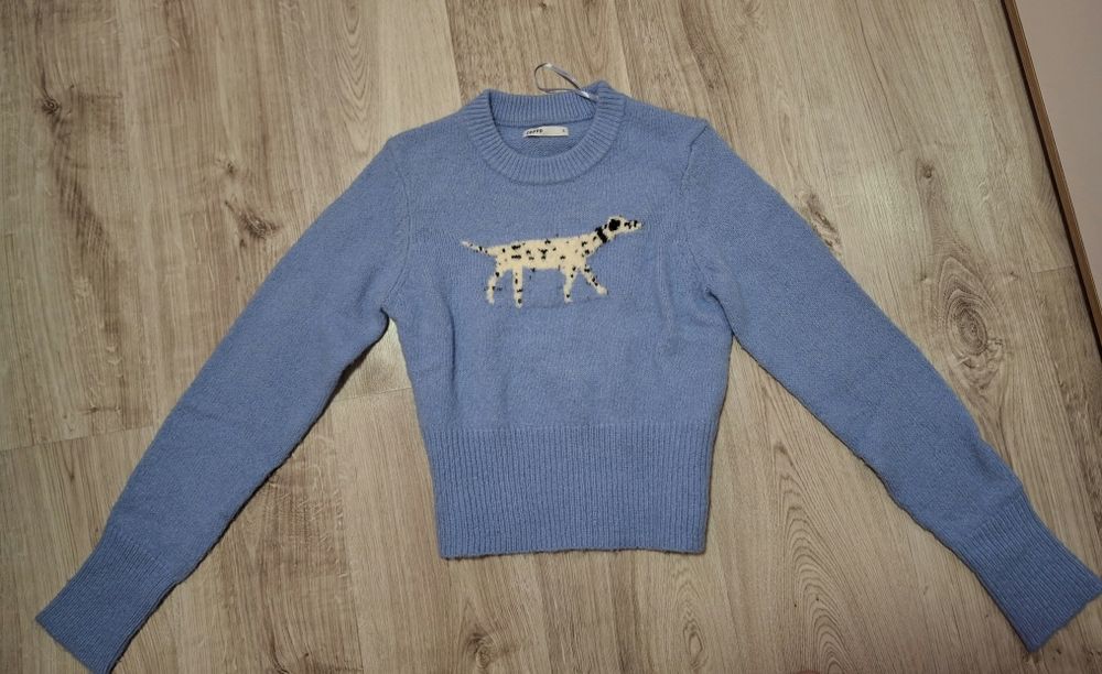 Cropp Sweterek Damski! Błękit! Dalmatyńczyk! Akryl! Cropp! Roz. S!