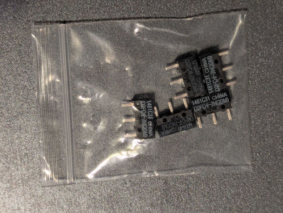 Mikroprzełączniki Omron D2FC-F-7N (20M) do myszki - Zestaw 5 szt.