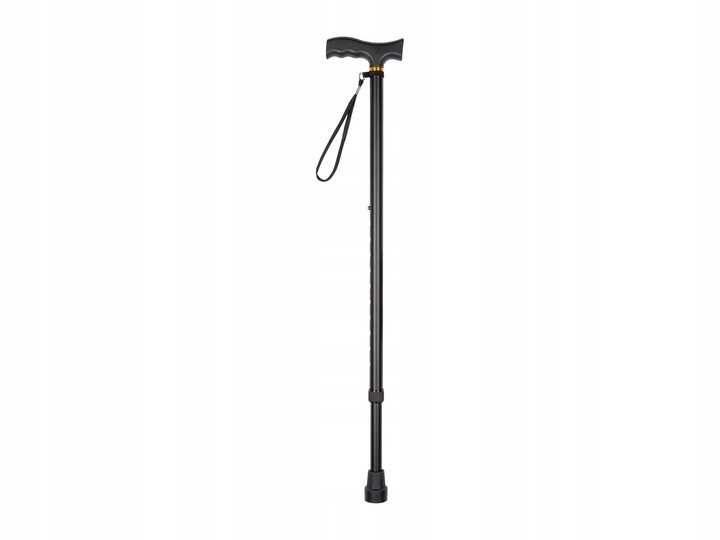 LASKA inwalidzka teleskopowa aluminiowa czarna regulowana 75-100 CM