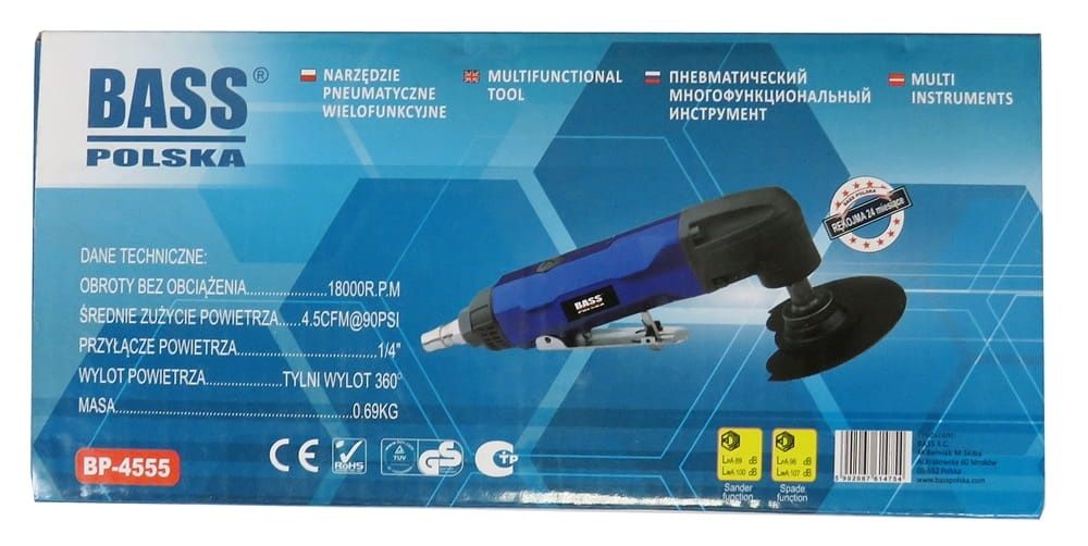 BASS POLSKA szlifierka pneumatyczna wielofunkcyjna RENOWATOR BP4555
