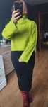 Sweter golf XS/S/M limonkowa oversize