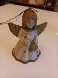 Figurka ceramiczna - aniołek - dzwonek