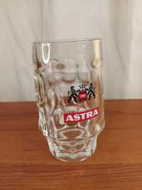 Szklany kufel do piwa Astra