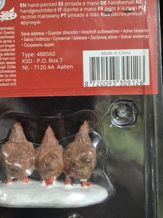 Figurki do miasteczka świątecznego lub szopki zwierzęta z farmy