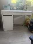 Biurko Ikea Micke z szuflada biale