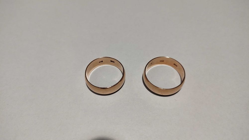 Obrączki złote nieużywane vintage rosyjskie złoto pr. 585