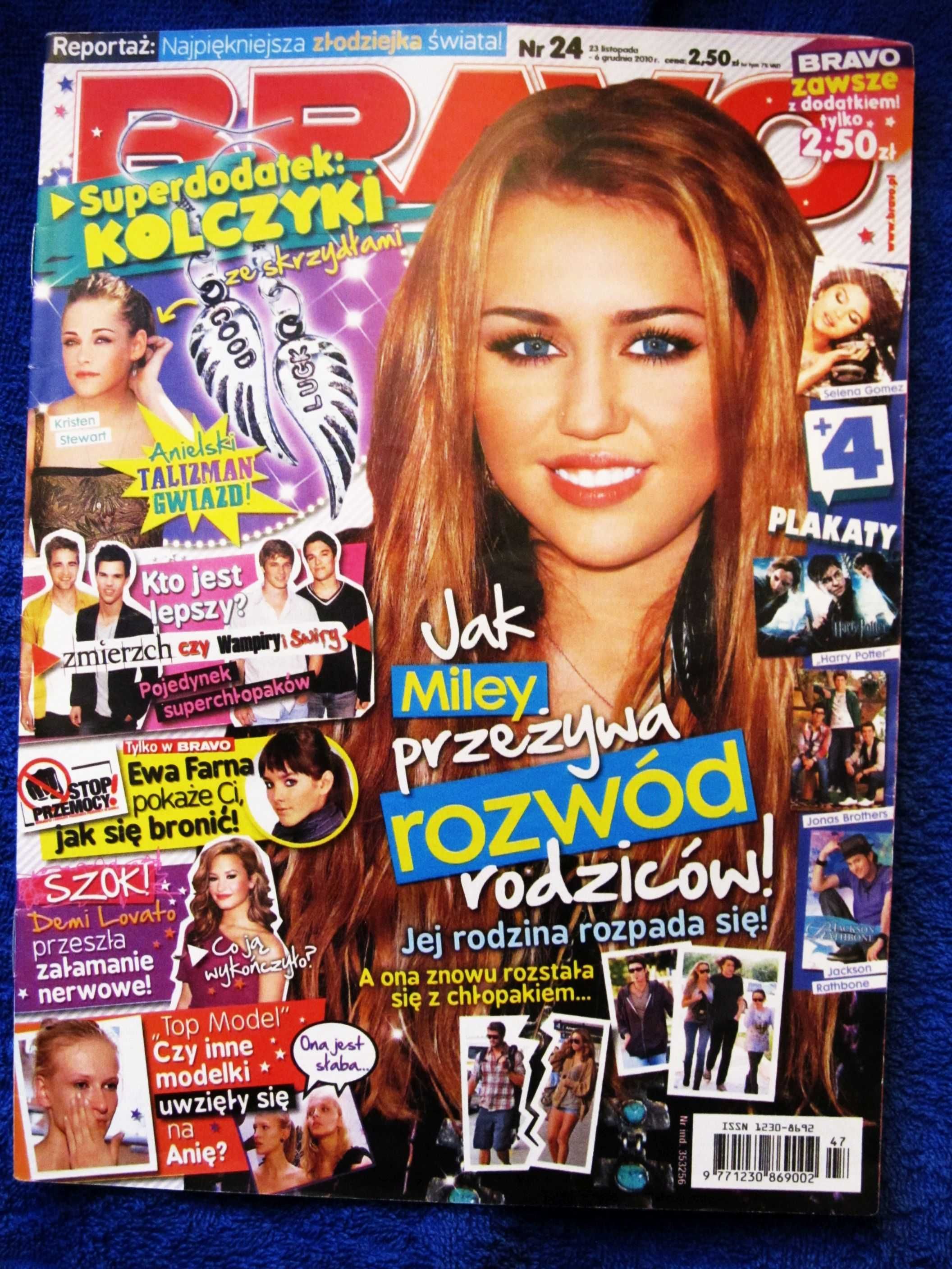 Bravo Nr 24/2010 front Miley Cyrus,Kristen Stewart,Pattison,Lautner