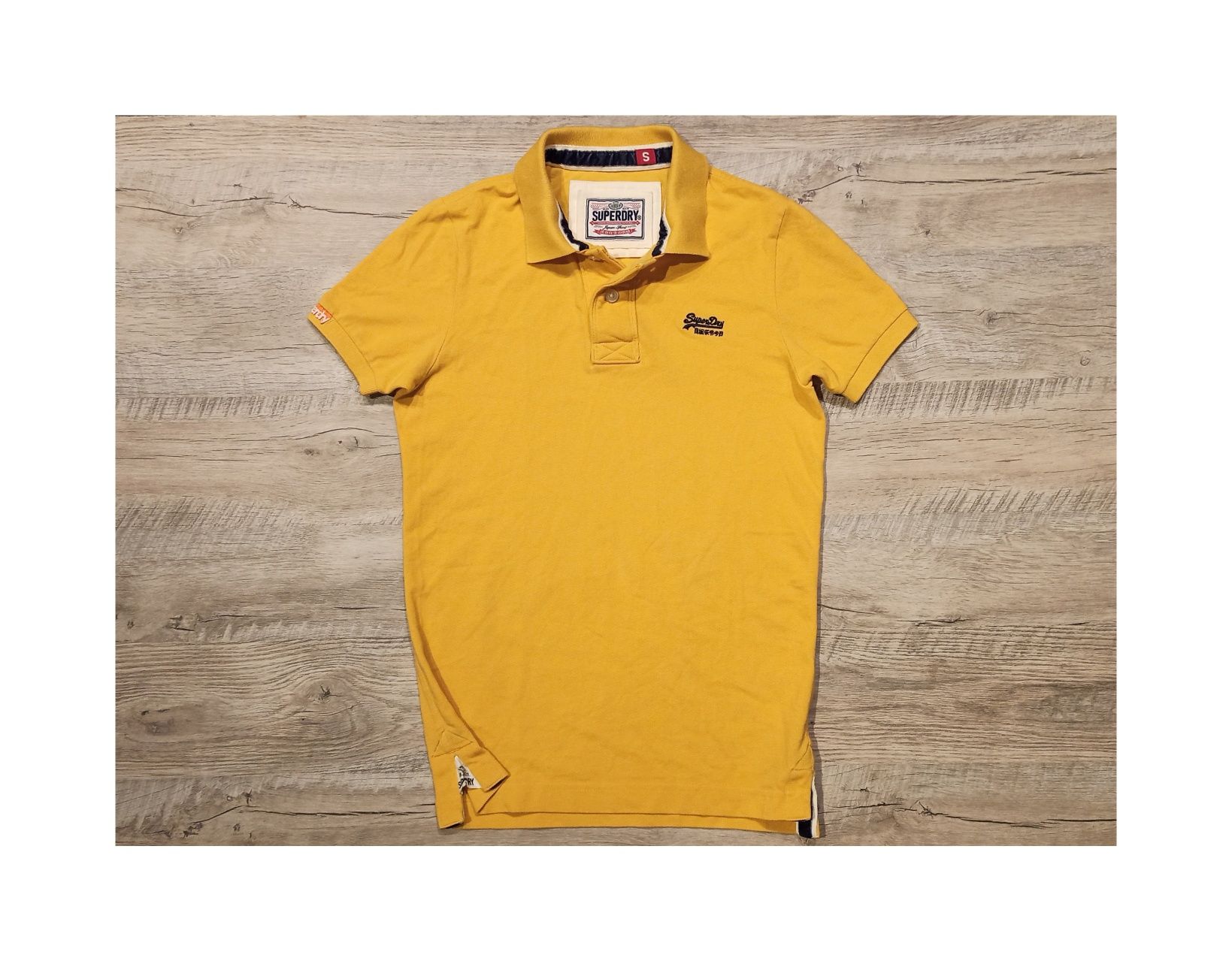 Superdry koszulka polo S żółta sportowa bluzka t-shirt j nowa 164-170