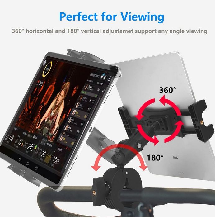 Uchwyt rowerowy na tablet iPad – regulowany 360°