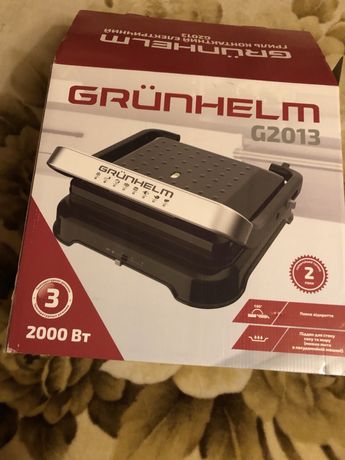 Гриль-барбекю електричний Grunhelm G2013 абсолютно новий!!