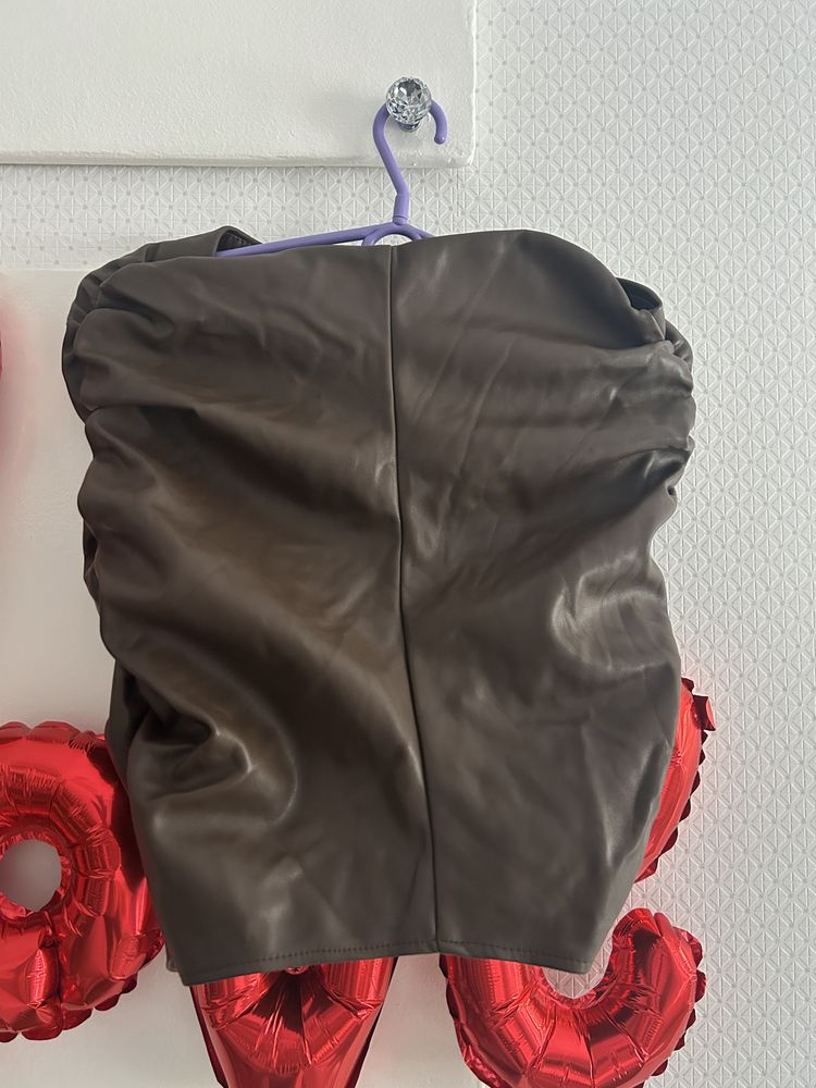 Brazowa skorzana mini Missguided r.L