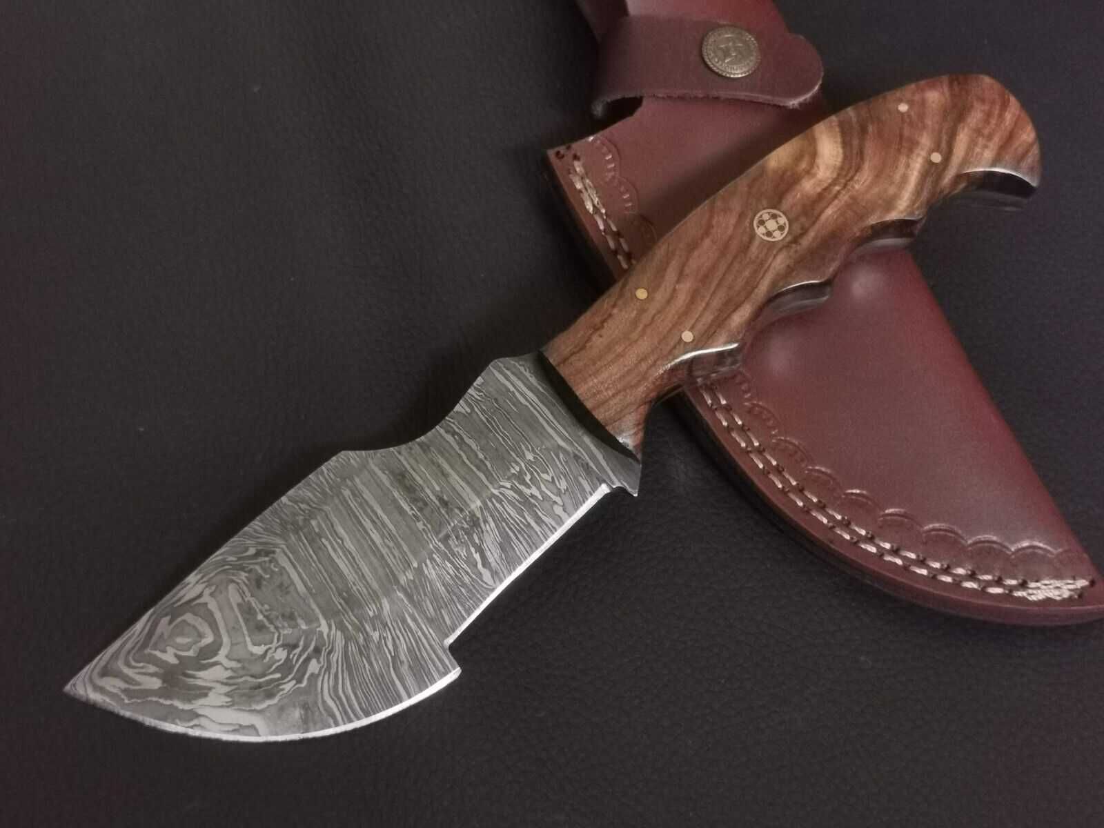 DAMAST nóż myśliwski BOWIE stal damasceńska 25cm. SKINNER bushcraft