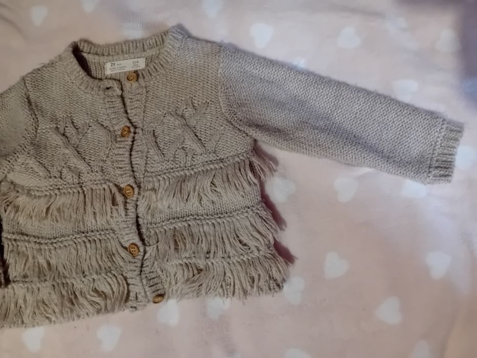 Casaco de malha c/franjas Zippy 3-4