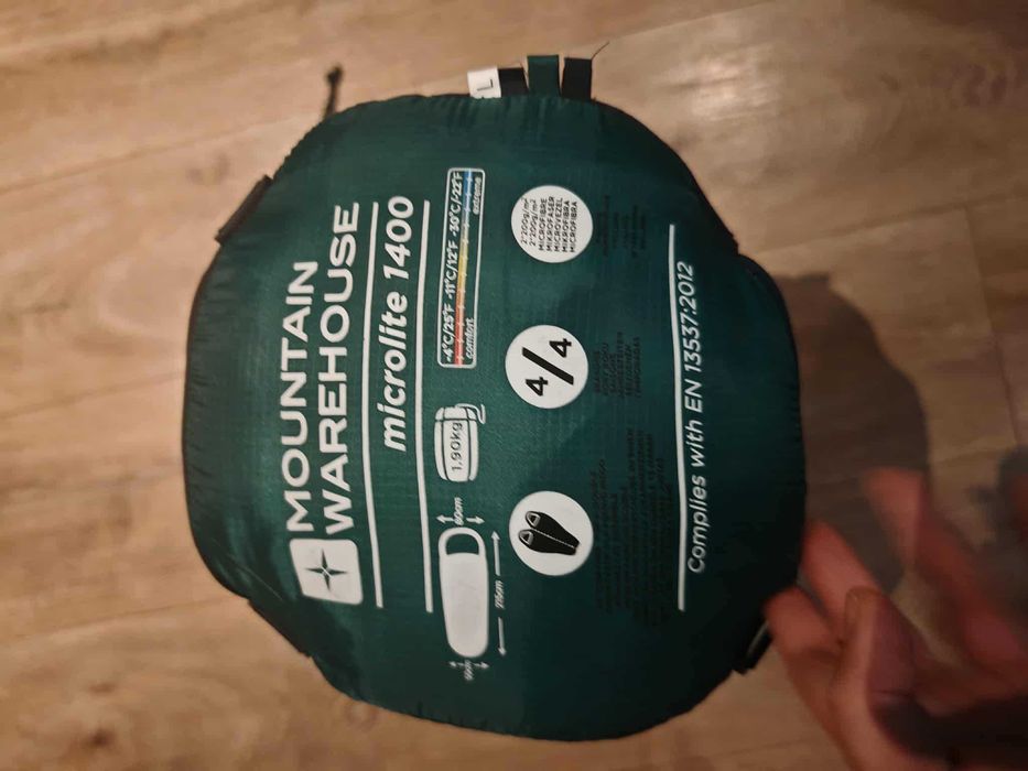 mountain warehouse microlite 1400 NOWY śpiwór 4 sezonowy zimowy długi