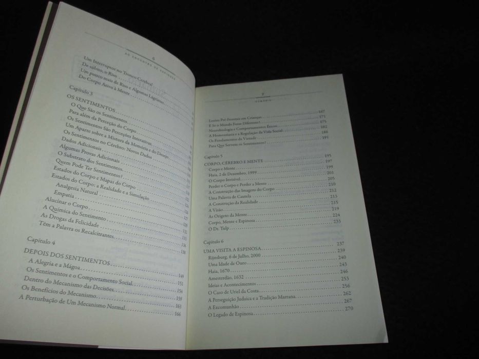 Livro Ao Encontro de Espinosa António Damásio