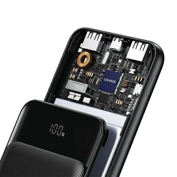 USAMS Powerbank 10000mAh 10W 1C+2Aczarny/black XY Series 10KCD19801