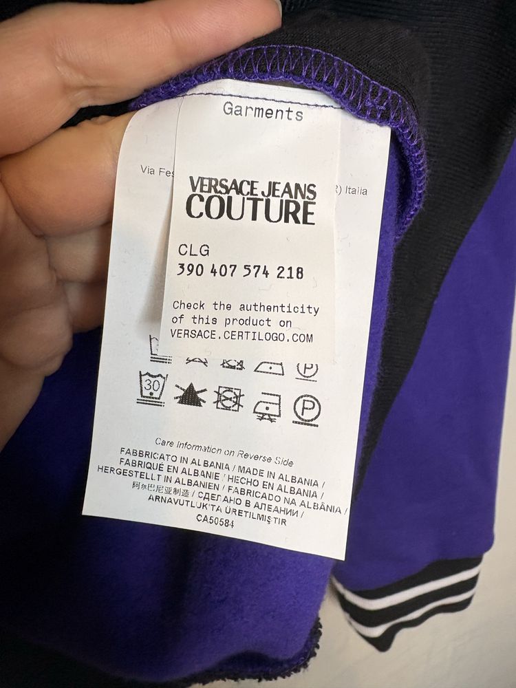 Bluza dresowa z kapturem Versace Jeans Couture hood fleece 44 M/L
