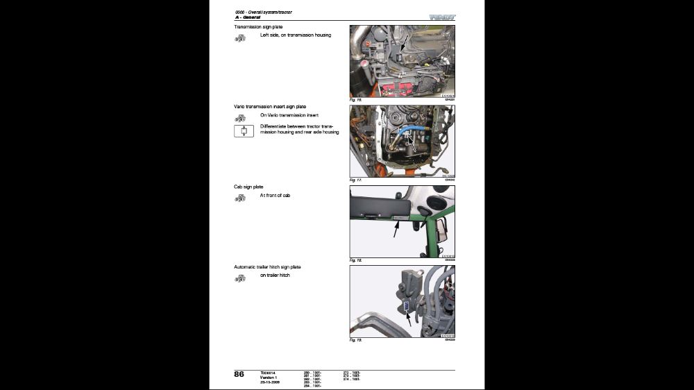 FENDT 200 VARIO v/f/p 260do 274 sadowniczy instrukcja napraw