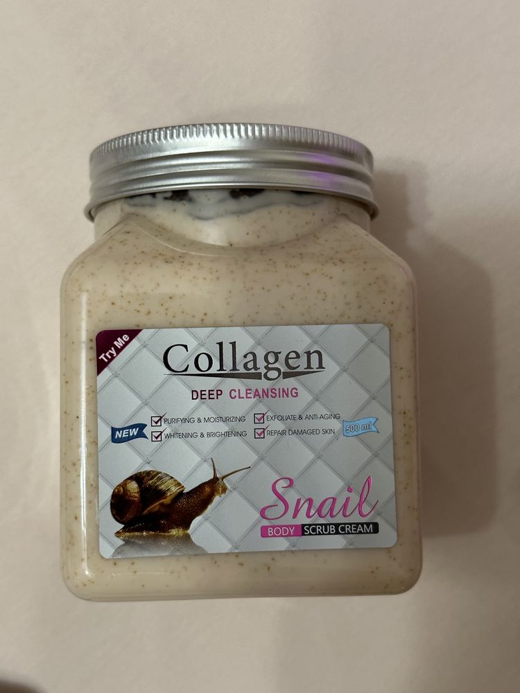 Крем-скраб для тіла Collagen Snail Scrub + маска в ПОДАРУНОК